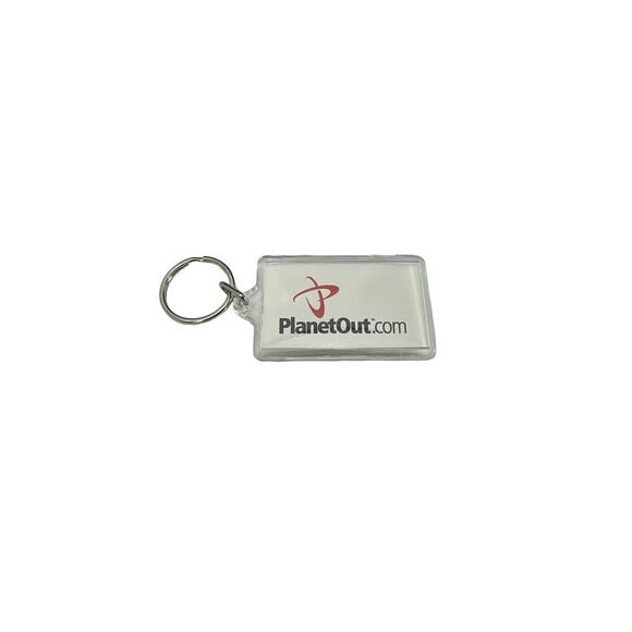 Planetout.com Promotional Retro‎ Plastic Keychains KeyRing TV Internet - Picture 3 of 3